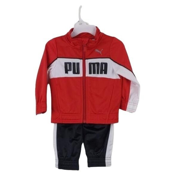 Puma red white & black 2 pc. tract suit 12M(NWT) MSRP$42 - Picture 1 of 13